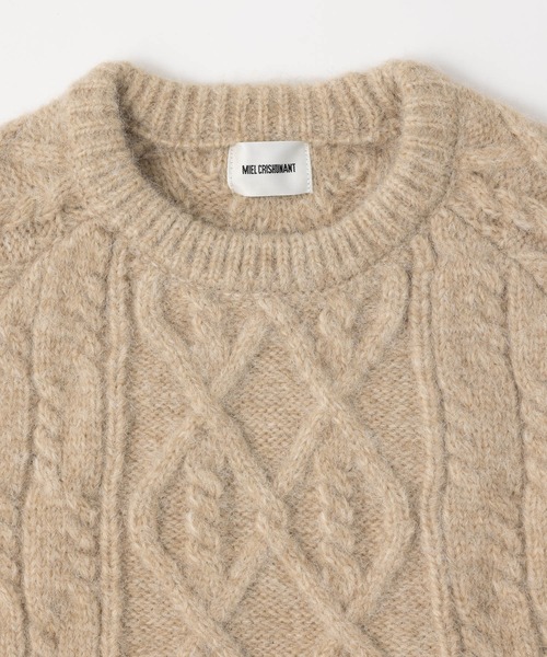 「MIEL CRISHUNANT」 長袖ニット FREE ホワイト レディース_画像8