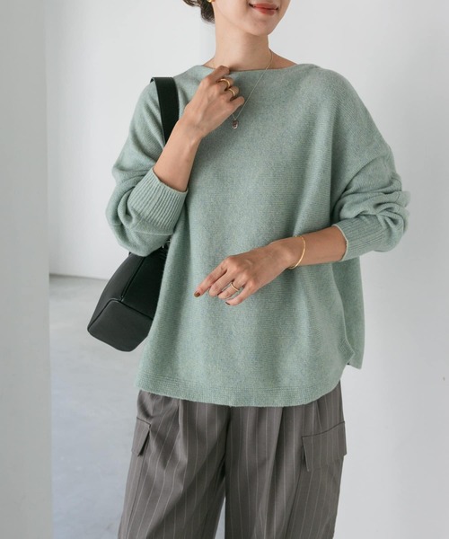 「URBAN RESEARCH DOORS」 長袖ニット MEDIUM ミント レディース_画像3