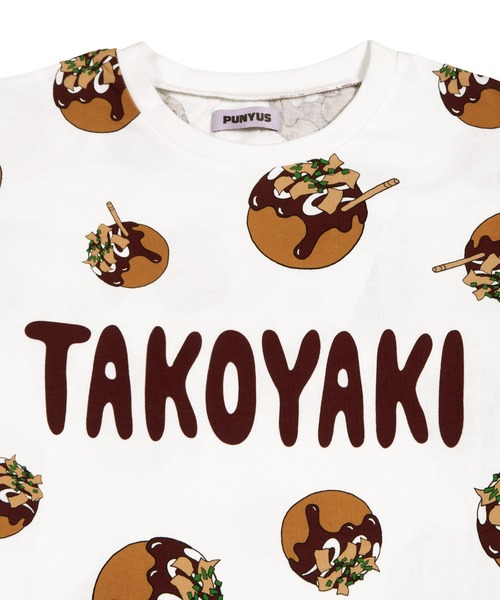 PUNYUS（プニュズ） tシャツ たこ焼き総柄Tシャツ レディース メンズ