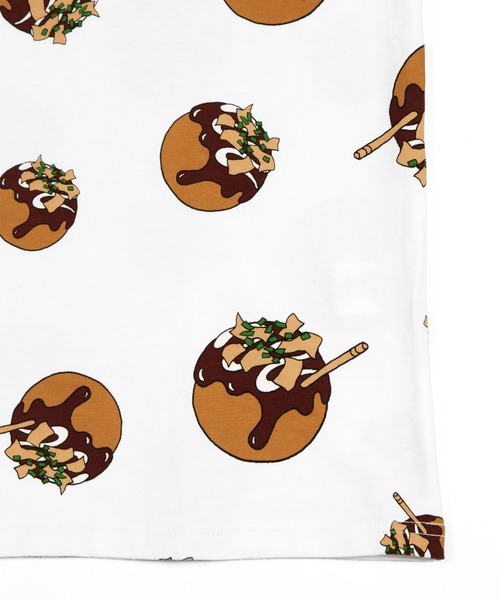 PUNYUS（プニュズ） tシャツ たこ焼き総柄Tシャツ レディース メンズ