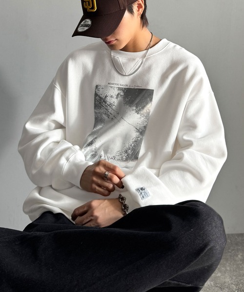 「Classical Origin」 スウェットカットソー LARGE オフホワイト メンズ_画像6