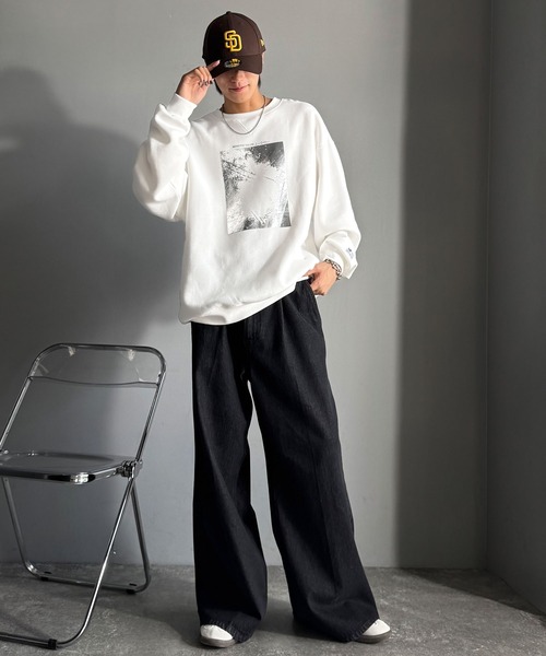 「Classical Origin」 スウェットカットソー LARGE オフホワイト メンズ_画像8