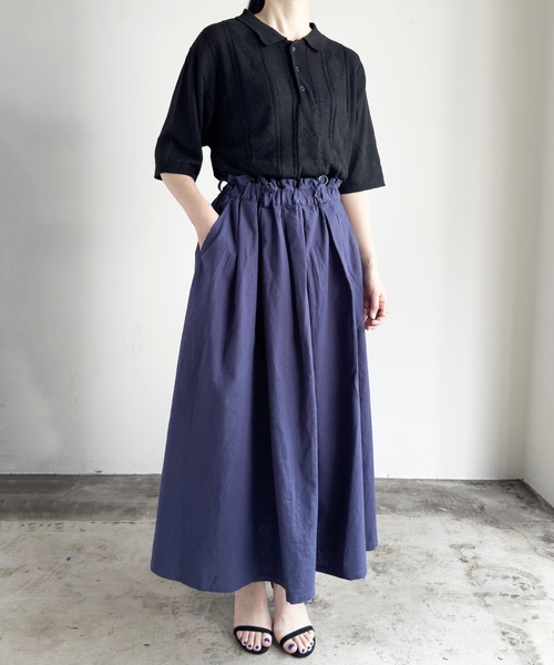 「COMMON WARE」 半袖ニット M ブラック レディース_画像3