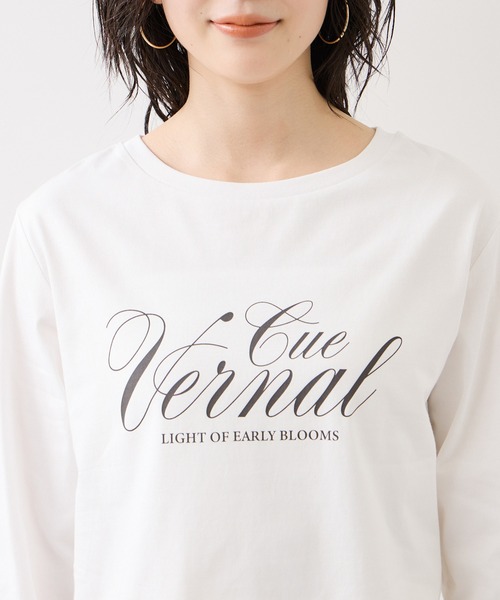 VIS（ビス） tシャツ ロゴ＆フォトアソートプリントロンT レディース