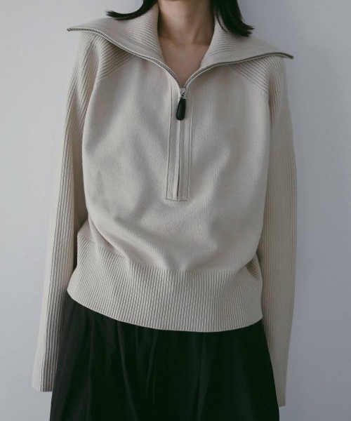 anuke（アンヌーク） ニット セーター Zip Rib Knit レディース