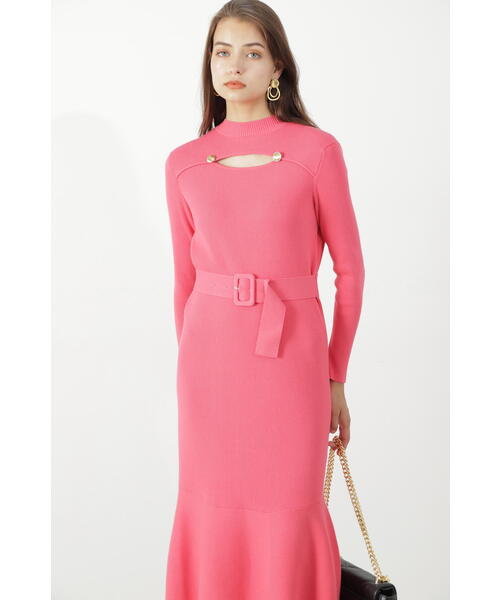 「PINKY\u0026DIANNE」 ニットワンピース 38 ピンク レディースの画像