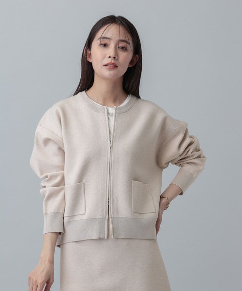 専用　今季タグ付新品❤️global work MATINEE LINE ジャケ MATINEE LINE/WフェイスニットZIPジャケット/640361（ニット/セーター