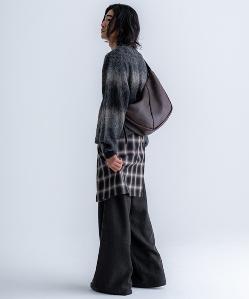 「SINSS」 長袖ニット MEDIUM ブラウン メンズ_画像3