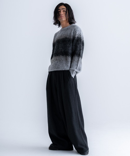 「SINSS」 長袖ニット MEDIUM ブラウン メンズ_画像9