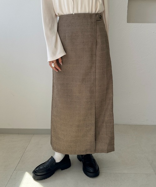 「apres jour clair」 スカート X-LARGE ブラウン系その他 レディース_画像2