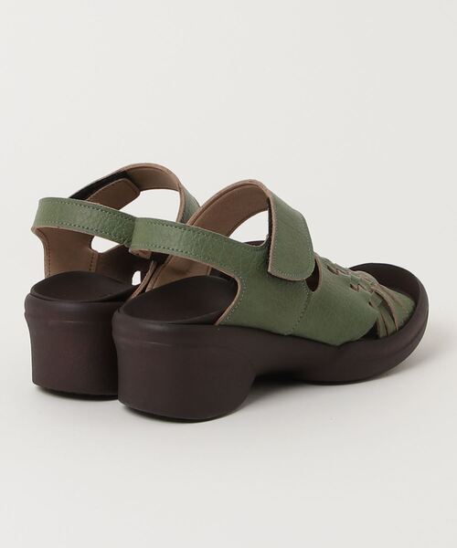 「Re:getA」 フラットサンダル M カーキ レディース_画像2