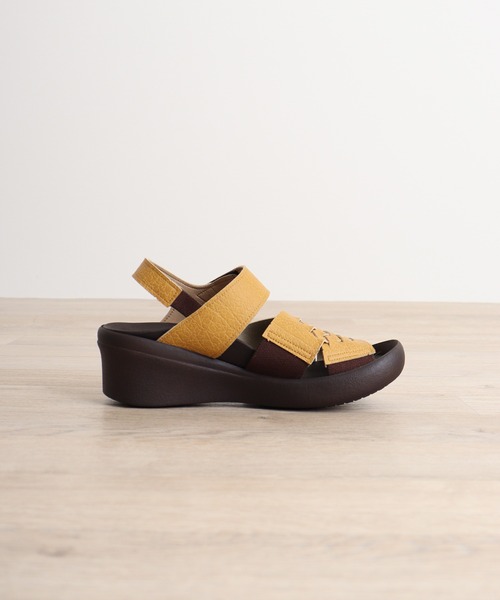 「Re:getA」 フラットサンダル M カーキ レディース_画像4