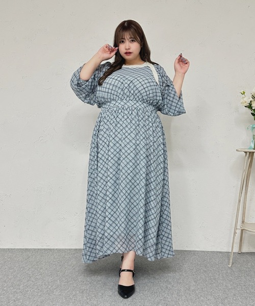Louiosy（ルオシー） ワンピース 「Louiosy」「大きいサイズ」配色