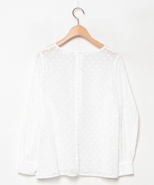 「Bilitis dix-sept ans」 花柄長袖ブラウス 36 ホワイト レディースの画像2