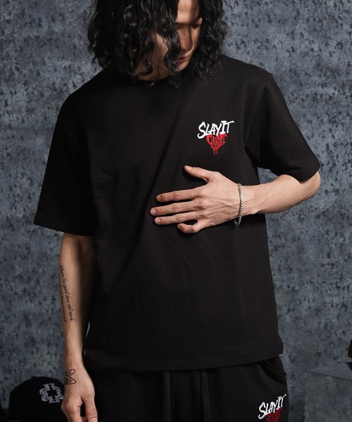 tシャツ 「セットアップ可能」ミニ裏毛 ワンポイントハート Tシャツ