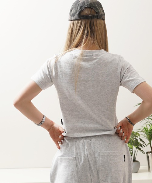 tシャツ 「セットアップ可能」ミニ裏毛 ワンポイントハート Tシャツ