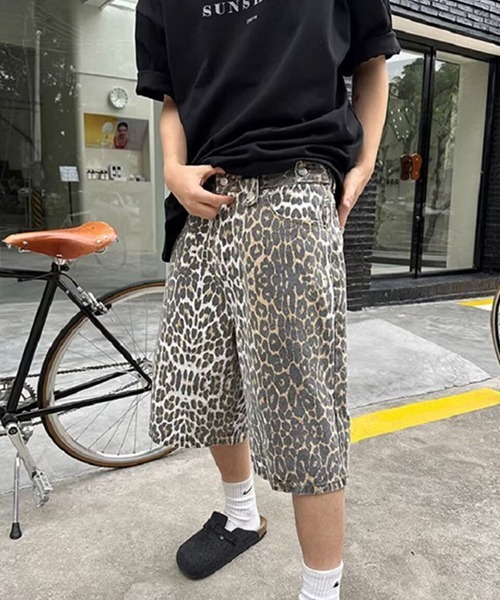 Ressaca（レサーカ） ハーフパンツ ワイドパンツ パンツ レオパード柄