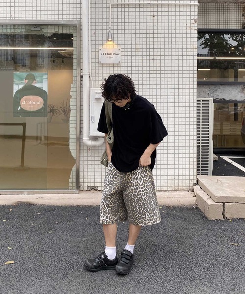 Ressaca（レサーカ） ハーフパンツ ワイドパンツ パンツ レオパード柄