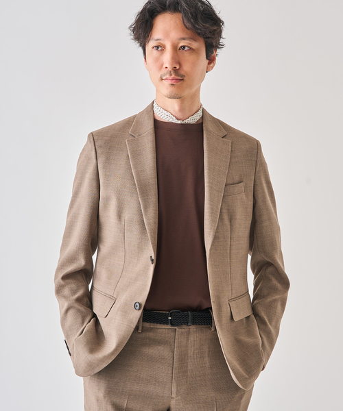 EDIFICE ジャケット キャメル 44サイズ EDIFICE（エディフィス） ジャケット テーラードジャケット ”吸汗＆速