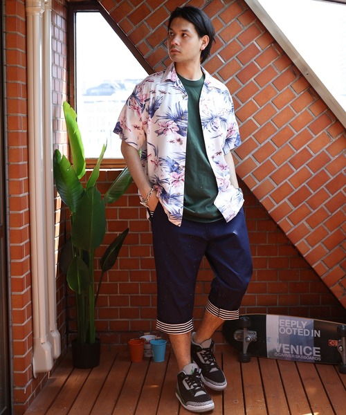 「8(eight)」 「hawaiian 」半袖シャツ LARGE ブルー メンズ_画像9