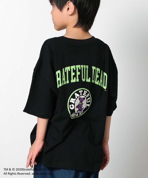 【GRATEFUL DEAD】ロゴ Tシャツ ブラック/刺繍/FREE Grateful Dead（グレイトフル・デッド） tシャツ 半袖 BIG Tシャツ
