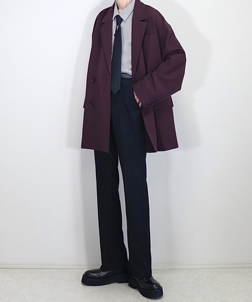 「Loose/ルース」 テーラードジャケット X-SMALL アッシュグレー メンズ_画像4