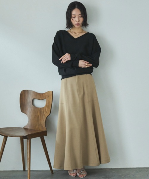 「DOUX ARCHIVES」 フレアスカート SMALL ベージュ レディース_画像5