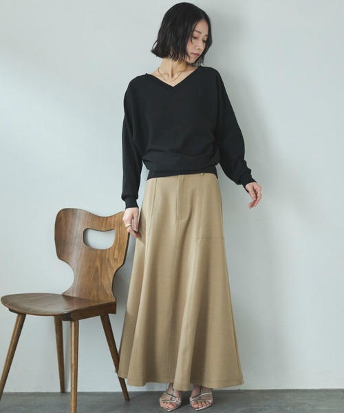「DOUX ARCHIVES」 フレアスカート SMALL ベージュ レディース_画像8