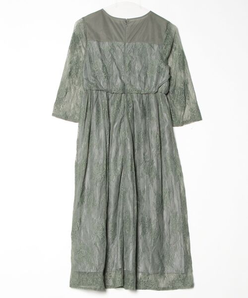 「Dorry Doll」 7分袖ワンピース M ライトカーキ レディース_画像2