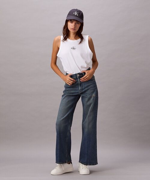 未使用☆ck カルバンクライン　タンクトップ オーバークロップドタンクトップ Calvin Klein（カルバン・クライン） タンクトップ ノースリーブ