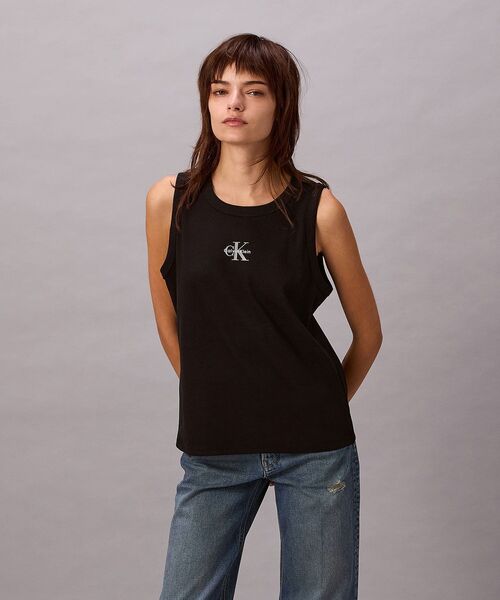 Calvin Klein（カルバン・クライン） タンクトップ ノースリーブ リブ