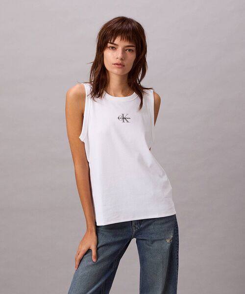 Calvin Klein（カルバン・クライン） タンクトップ ノースリーブ リブ
