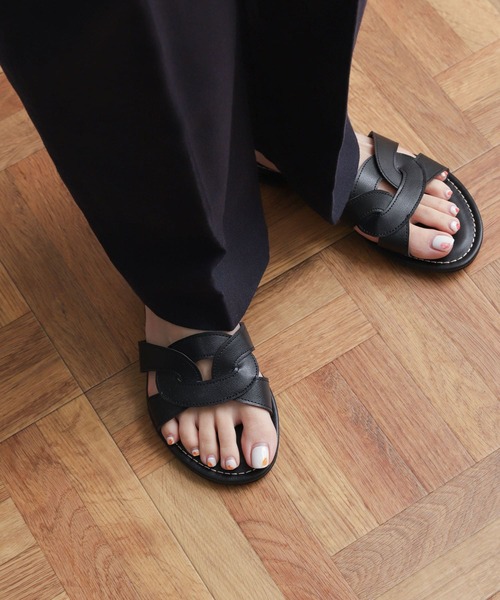 「URBAN RESEARCH DOORS」 フラットサンダル 38 ブラック レディース_画像3