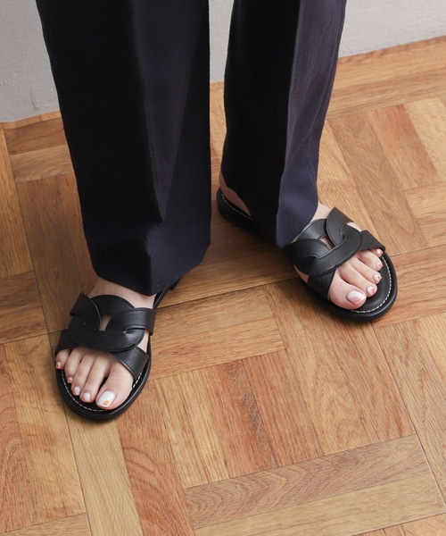 「URBAN RESEARCH DOORS」 フラットサンダル 38 ブラック レディース_画像5