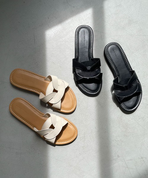 「URBAN RESEARCH DOORS」 フラットサンダル 38 ブラック レディース_画像6