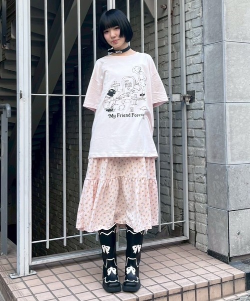 「Candy Stripper」 半袖Tシャツ FREE ピンク レディース_画像7