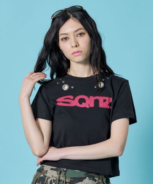 「SEQUENZ」 半袖Tシャツ SMALL ブラウン レディース_画像2
