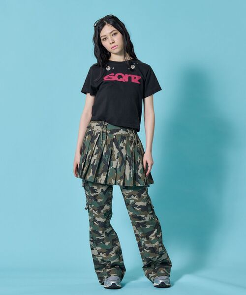 「SEQUENZ」 半袖Tシャツ SMALL ブラウン レディース_画像3