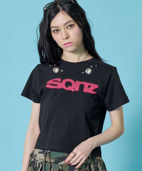 「SEQUENZ」 半袖Tシャツ SMALL ブラウン レディース_画像4