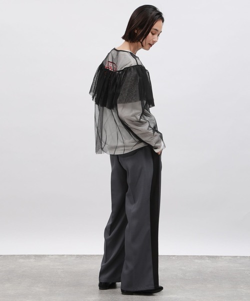 「LAKOLE」 スラックス SMALL ブラック レディース_画像8