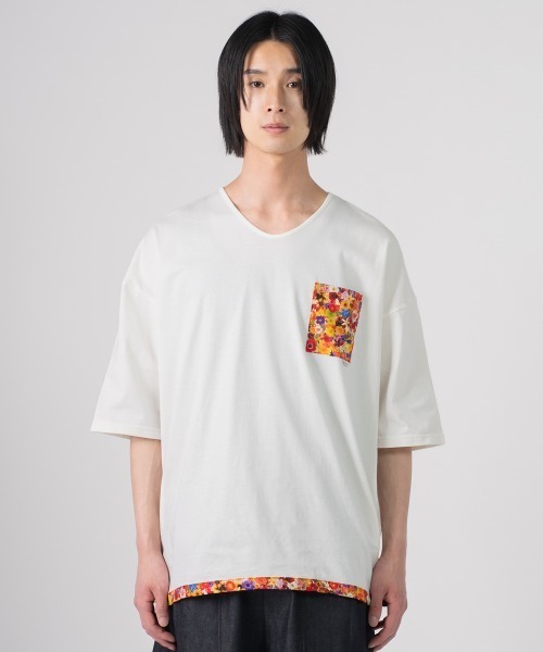 rehacer（レアセル） tシャツ : Flower Link Pocket CS Made in Japan