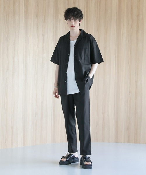 韓国メンズ EVAN リネンモチーフセットアップ ESTNATION / リップストップ リラックス セットアップジャケット