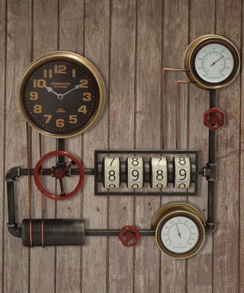 entre square 時計 Steampunk/ウォールクロック with ダイアル