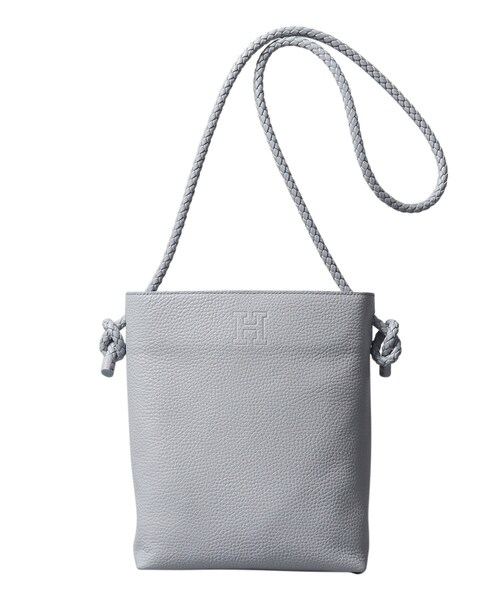 【HIROFU 】ヒロフ ワンハンド ショルダーバッグ 2WAY レザー グレー HIROFU（ヒロフ） ショルダーバッグ バッグ 「チェスタ」レザー