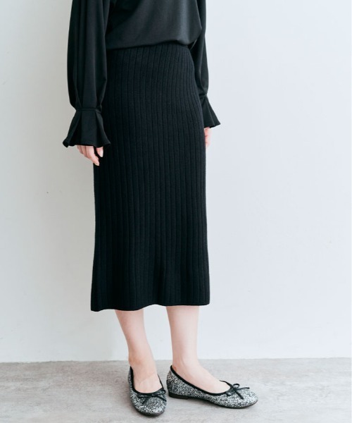 スカート バック スリット リブニット タイト : ZOZOTOWN Yahoo!店