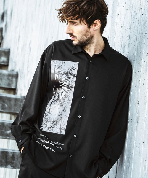 NO ID.（ノーアイディー） シャツ 「NO ID.」Photo Print Big Shirt