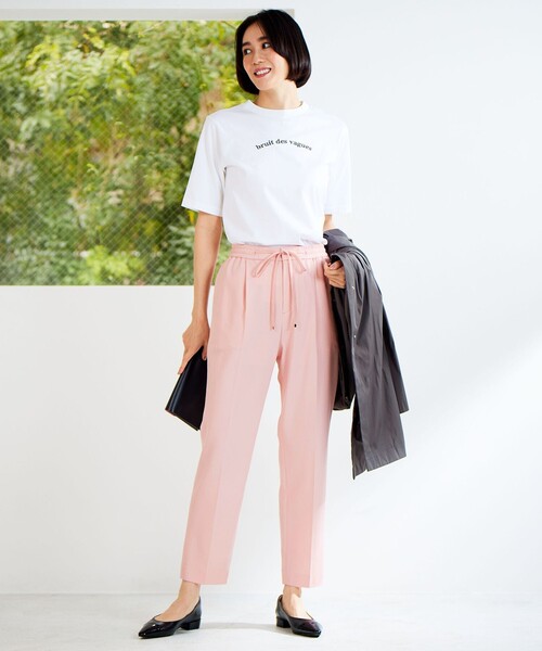 tシャツ 「カタログ掲載・WEB限定カラーあり・洗える」ロゴ刺繍 Tシャツ レディース 自由区 tシャツ 「カタログ掲載・WEB限定カラーあり・洗える