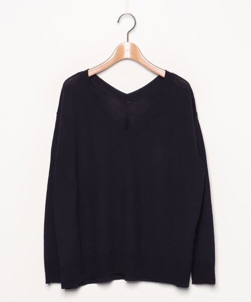 MUSE de Deuxieme classe」 Vネックニット - ネイビー レディース 