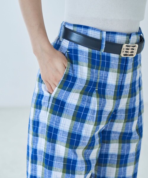 FREAK'S STORE カラーチェッカーパンツ FREAK'S STORE パンツ T/R CHECK EASY PANT/テトロン チェック