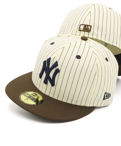 New Era ストライプ ベースボールキャップ 7 1/2 Amazon | NEW ERA(ニューエラ)RC 59FIFTY フラットバイザー MLB